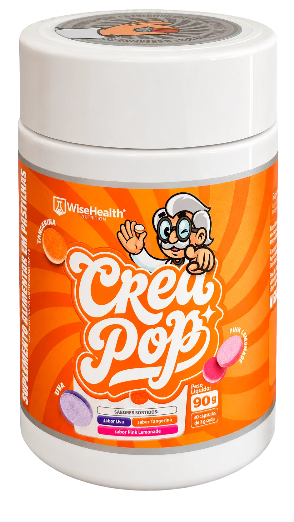 Mini pote CreaPop sabor Tangerina